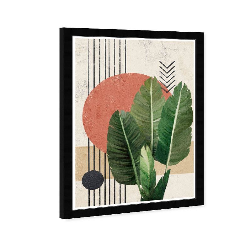 15&#34;x21&#34; Wynwood Studio Abstract Banana Leaves Art Print, Framed Botanical Wall Decor, Green, Modern Style, Hand-Curated, Ready to Hang, 3 of 8