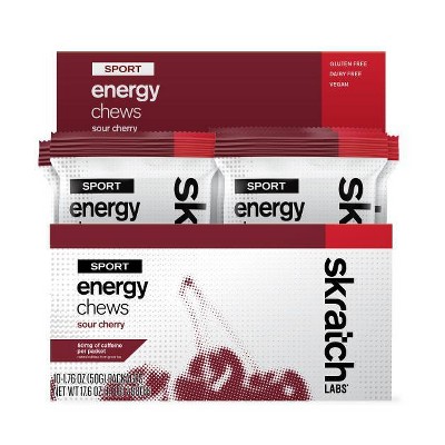 Skratch Labs Sport Energy Chews 10pk - Sour Cherry with Caffeine