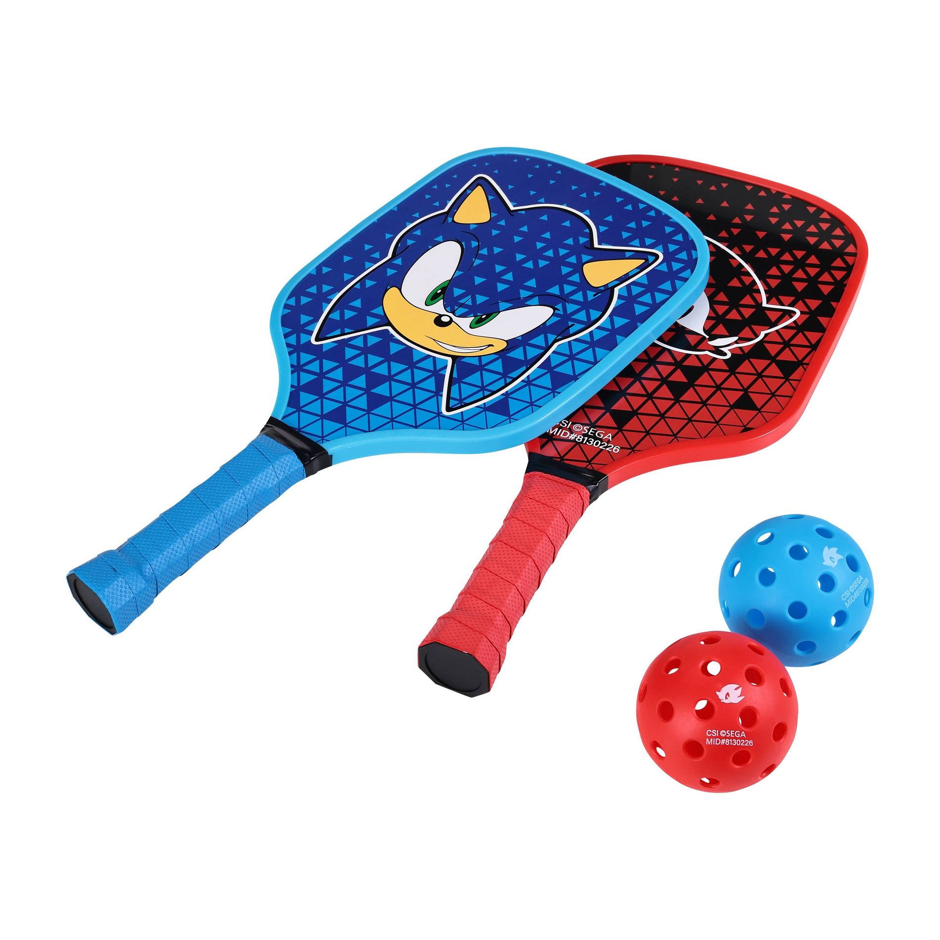 Sonic Pickleball Paddle and Ball Set - Blue/Red