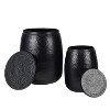 happimess Merida Modern Rustic Hammered Metal Drum Storage Side Table with Lid - 4 of 4
