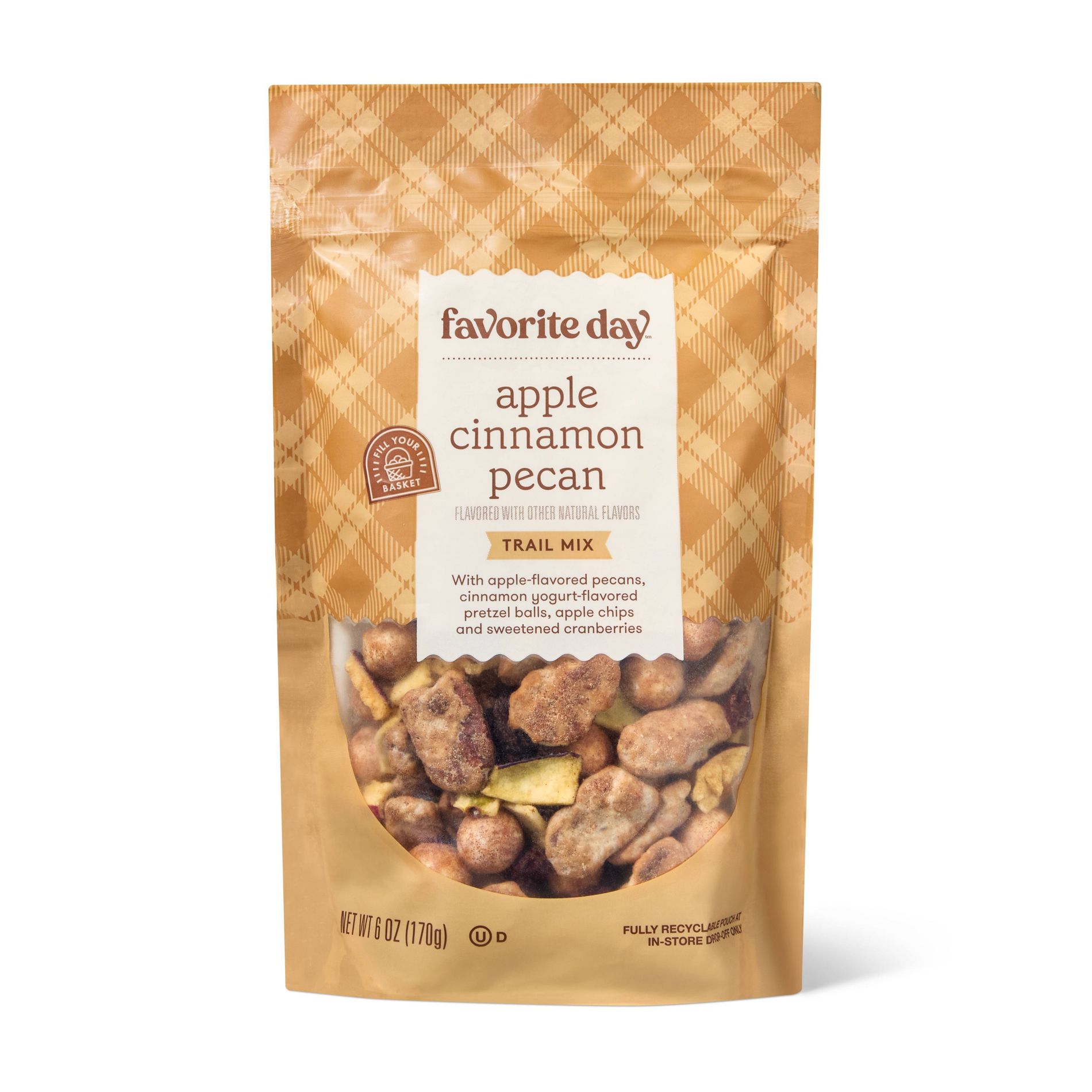 Fall Harvest Apple Cinnamon Pecan Flavored with Other Natural Flavors Trail Mix - 6oz - Favorite Day™