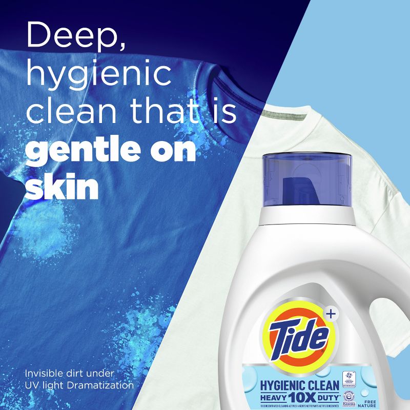 Tide Liquid High Efficiency Hygenic Clean Laundry Detergent - Free & Gentle, 6 of 11