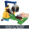 Hot Wheels Monster Truck Rhinomite Chargin’ Challenge Playset with Toy Truck & 2 Crushed Cars - 3 of 4