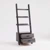 Okak Ladder Bookshelves, 4 Tiers Display Case with rounded shelf barrier corners, Freestanding Small Bookshelf for Living Room, Office, Black - 4 of 4
