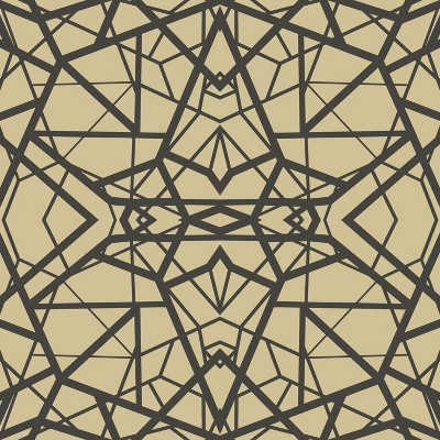 RoomMates Shatter Geometric Peel & Stick Wallpaper Gold/Black