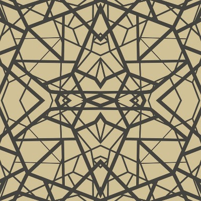 RoomMates Shatter Geometric Peel & Stick Wallpaper Gold/Black