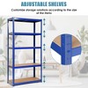 Costway 72'' Heavy Duty Storage Shelf Steel Metal Garage Rack 5 Level Adjustable - 4 of 4