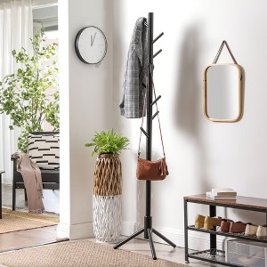 VASAGLE 8 Hooks Solid Wood Coat Rack Free Standing Coat Rack Tree-Shaped Coat Rack - 1 of 4