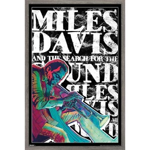 Trends International Miles Davis - Illustrated Trumpet Framed Wall Poster Prints - 1 of 4