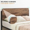 Queen Bed Frame, Metal Frame with Vintage Wood Headboard & Footboard, Under-Bed Storage, Heavy Slat Support, No Box Spring, Walnut - 4 of 4