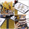 Unique Bargains 3D Handcrafted Pop-Out Funny Greeting Card Black Gold - 4 of 4