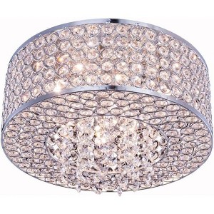 Elegant Lighting Amelie 4 light Chrome Flush Mount Clear Royal Cut Crystal - 1 of 3