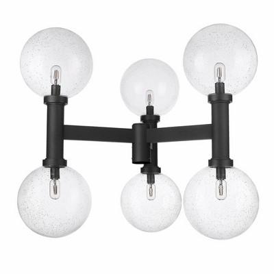 Z-Lite Laurent 6 - Light Post Light in  Black