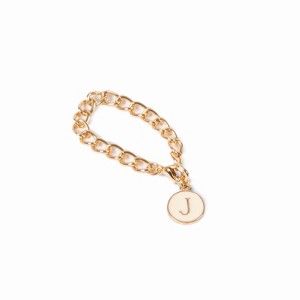 Chain Monogram Accessories Cream J - Bullseye's Playground™ - 1 of 1