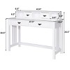 Costway Writing Desk Mission White Home Office Computer Desk 4 Drawer - 3 of 4