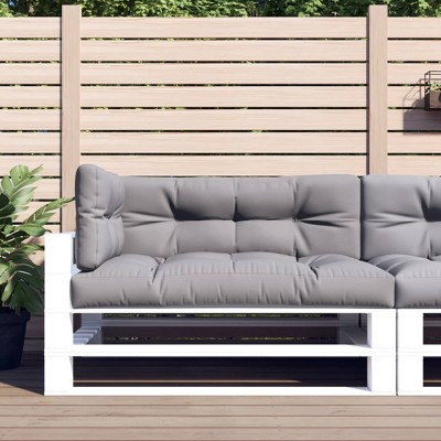 vidaXL Pallet Cushions 3 pcs Gray Fabric
