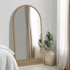 Spassway 37"W*71"H Brown Arched Full Length Mirror for Bedroom Living Room Bathroom Wood Frame Full Body Mirror Hanging or Leaning for Wall - 2 of 4