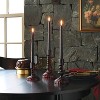 3pk Burgundy Halloween Glass Taper Candle Holders - Threshold™ - 2 of 3