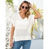 Womens V Neck Summer Pullover Sweater Vests Cap Sleeve Tops Casual Loose Fit Lightweight Knit Vest Tops - 3 of 4