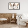 Stupell Industries Two Peeking Rabbits Black Framed Giclee Art - 2 of 4