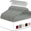 NAYSAYE Velvet Clothes Hangers Set 50 Pack Soft Non Slip Heavy Duty Hangers for Closet Bedroom or Entryway, Gray, 15.94"*8.66"*13.78" - 4 of 4