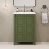 KWPZQEB Bathroom Vanity with Ceramic Sink, Freestanding Bathroom Sink Cabinet with Barn Doors & Adjustable Shelf, Storage Cabinet for Bathroom - 3 of 4
