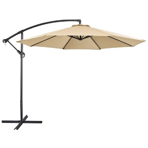Yaheetech 10 Ft Patio Umbrella with Crank & Cross Base - 1 of 4