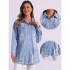 INSPIRE CHIC Women's Distressed Frayed Hem Button Down Jean Jackets - 2 of 4