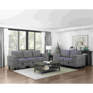 CAVINAS Corduroy Accent Chair with 1 Arm and Hidden Storage,Modern Upholstered Living Room Chairs,Reading Chairs for Living Room - 1 of 4