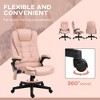 TiramisuBest 6-Point Vibrating & Heated Pink Office Chair with Reclining Back, Padded Arms & Remote - 2 of 4