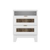 CAVINAS Wooden Dressers with Metal Handle, Rustic Style Dresser with Wooden Strip Stickers Decoration, Chest of Drawers for Bedroom, White - 4 of 4
