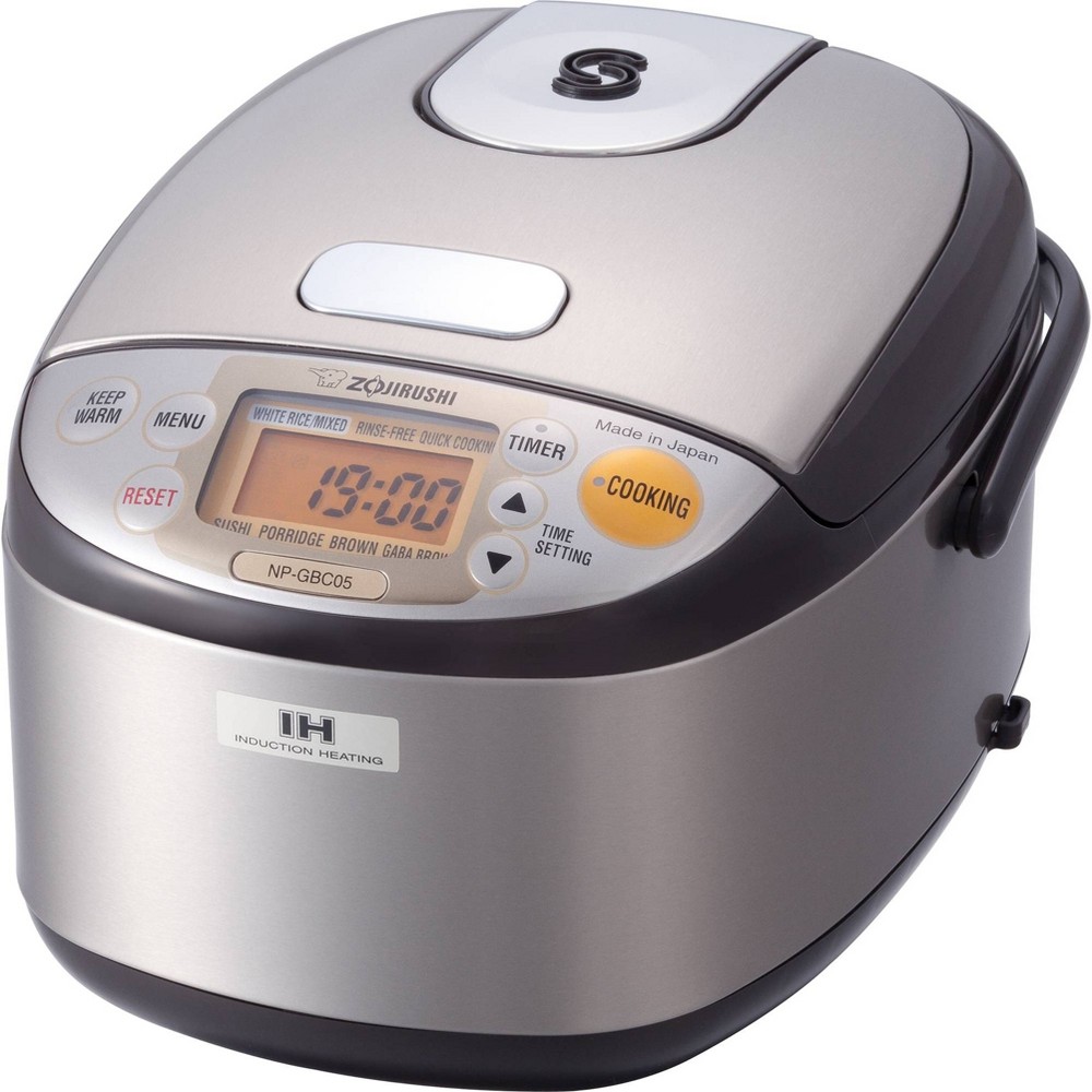 Zojirushi Induction Heating Rice Cooker &amp; Warmer, 3 cups (uncooked), Stainless Dark Brown, Made in Japan