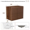 APRILSOUL Bathroom Vanity, Mid-Century Wall Mounted Floating Cabinet with 2 Closing Doors, Wood Grain Texture, Walnut - 3 of 4