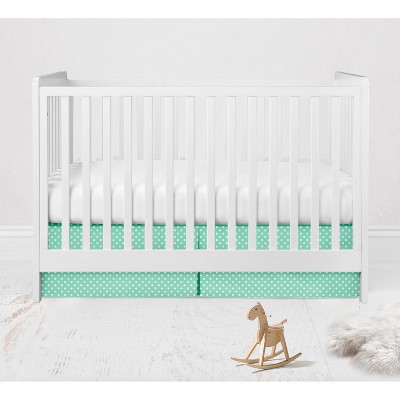 Bacati - Pin Dots Crib/Toddler Bed Skirt - Mint