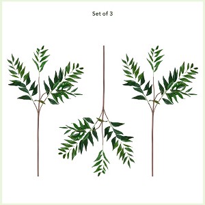 Nearly Natural 38-in Artificial Palmate Fern Stems, Set of 3 - 1 of 3