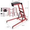 400lb Heavy-Duty Engine Creeper - Adjustable 48" to 66" Automotive Mechanic Stool w/ 6 Swivel Wheels & Tool Pouch - 2 of 4