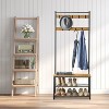 Coat Rack Hall Tree with Shoe Storage Bench Entryway Bench with Shoe Storage for Entryway - 3 of 4