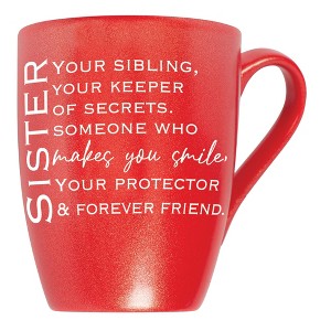 Sister: Your Sibling, Your Keeper Of Secrets Someone Who Makes  Crimson Red 10 ounce New Bone China Coffee Cup Mug - 1 of 4