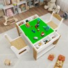 Hrinhom Wooden Kids Play Table and 2 Chairs Set with Storage Compartments - 4 of 4