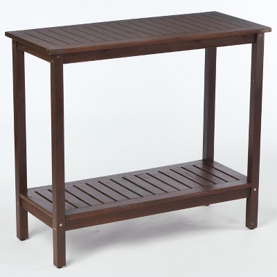 DOMETOUR Acacia Wood Console Table, Entryway Living Longs for Living Room, Indoor Outdoor Furniture