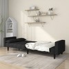 vidaXL 2-Seater Sofa Bed with Two Pillows Black Fabric - 3 of 4