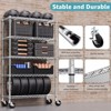 75.6" H Storage Shelves with Wheels, 2500LBS Garage Shelving Heavy Duty Metal Shelves,  Adjustable Pantry Shelf, Commercial Shelving - 4 of 4