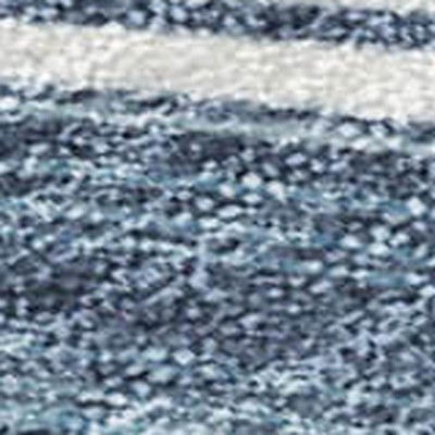 Blue And Ivory Geometric Washable Indoor Outdoor Area Rug