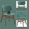 ORRD Green Fabric & Walnut Finish Side Chair (Set of 2) - 2 of 4