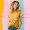 Dalix Be Kind Embroidered Cotton Relaxed Fit Short Sleeve Crewneck Tee Shirt Women - 2 of 4