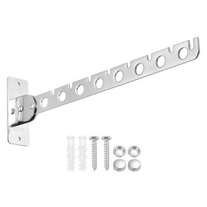 Unique Bargains Stainless Steel Sturdy Wall Mount Foldable Clothes Drying Racks - 1 of 3