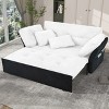 74.01" Chenille Convertible Pull Out Loveseat Sofa Bed with Thicked Cushions and Side Storage, Queen Size Sofa bed - 4 of 4