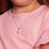 Girls' Royal CZ Heart Sterling Silver Necklace - In Season Jewelry - 3 of 4