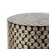 HDZNVF D14x20 inch Cylindrical Garden End Table, Accent Side Table, Black and Gold - 4 of 4