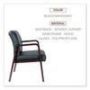 Alera Alera Reception Lounge WL Series Guest Chair, 24.21" x 24.8" x 32.67", Black Seat, Black Back, Mahogany Base - 3 of 4